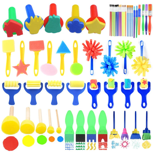 Children's Painting Sponge Brush Set for Creative Play