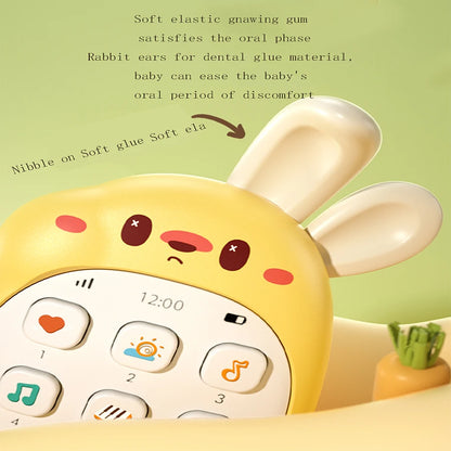 Baby Rabbit Puzzle Mobile Phone Toy - Chewable Music Fun