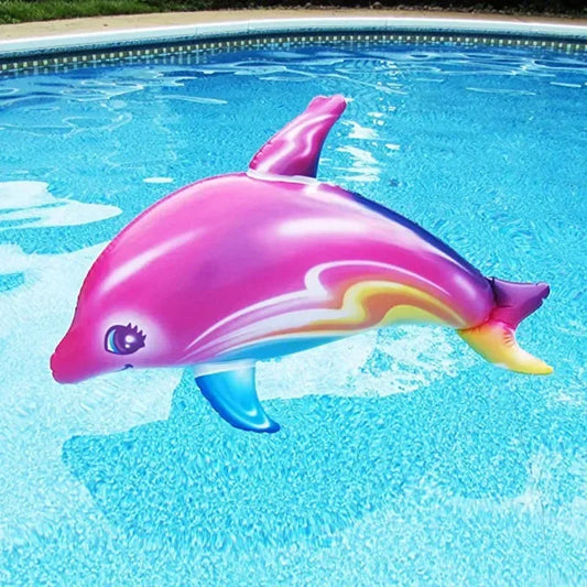 Colorful Inflatable Dolphin Pool Float for Kids