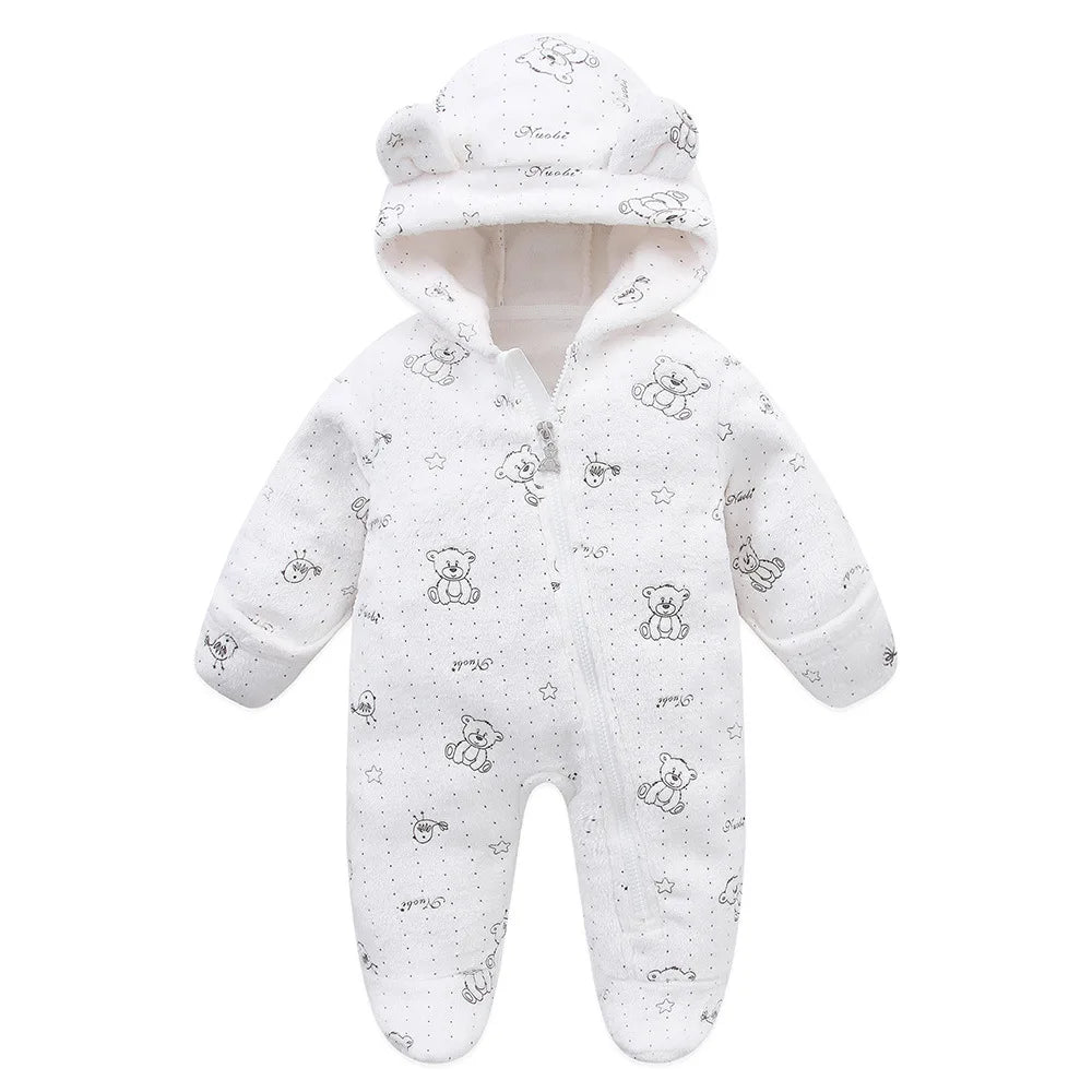 Newborn Fleece Christmas Elk Jumpsuit for Infants