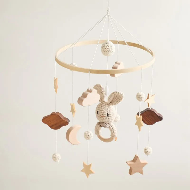 Musical Baby Cloud Rattle & Crib Mobile for Newborns