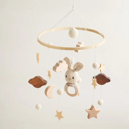 Musical Baby Cloud Rattle & Crib Mobile for Newborns