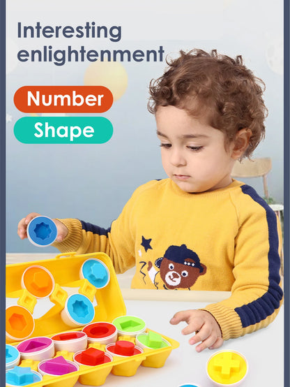 Montessori Color and Shape Matching Smart Eggs for Toddlers