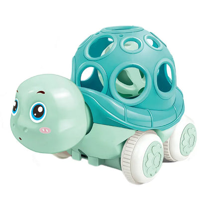 Soft Rubber Push and Go Cars for Infants 6-12 Months