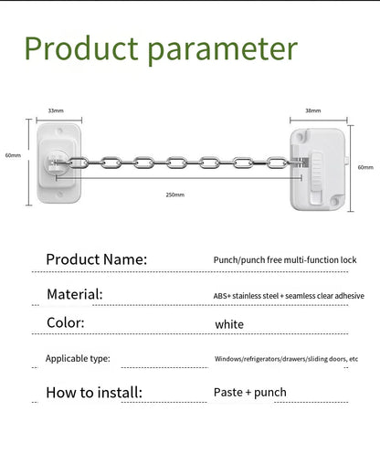 Adjustable Child Safety Locks for Windows and Doors