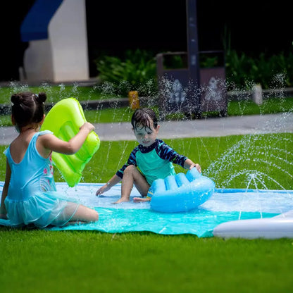 Outdoor Whale Water Slide for Two Kids with Spray Features