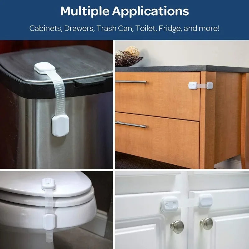 Child Safety Cabinet Locks - Adhesive Drawer Latches