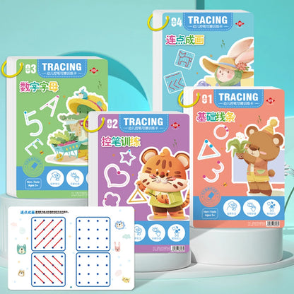 Children's Reusable Tracing Workbook for Pen Control Practice