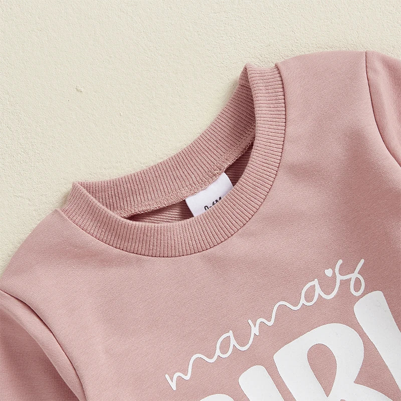Baby Girl 2PCS Outfit Set - Long Sleeve Sweatshirt & Pants