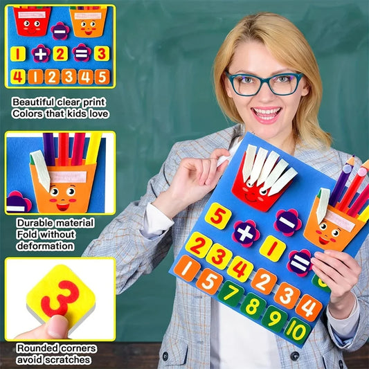 Educational Felt Learning Board for Kids - Math Skills Toy