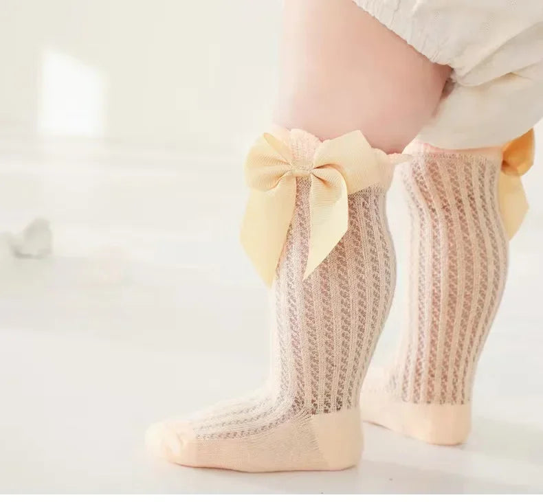 Red Bow Tie Knee High Socks for Infants and Toddlers