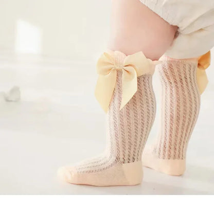 Red Bow Tie Knee High Socks for Infants and Toddlers