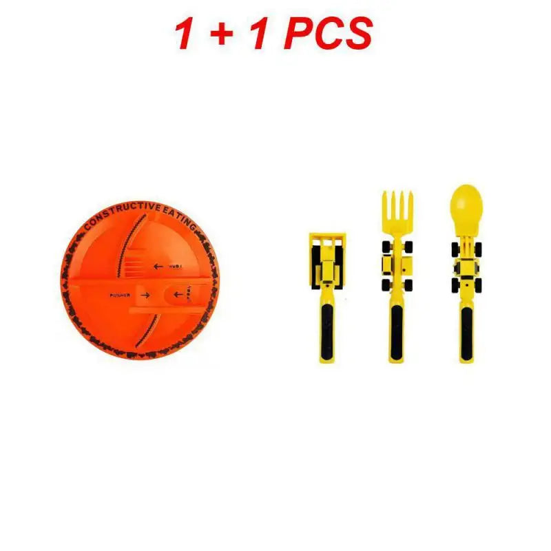 Excavator Fork and Spoon Set for Kids Mealtime Fun