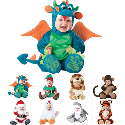 Infant Baby Girls' Holiday Costume Rompers - Lion & Dinosaur