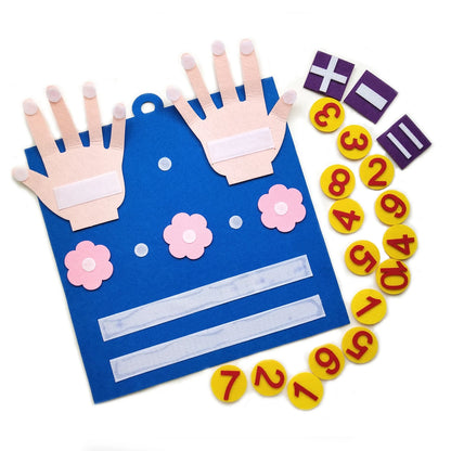 Felt Finger Numbers Math Toy for Toddlers - Montessori Learning