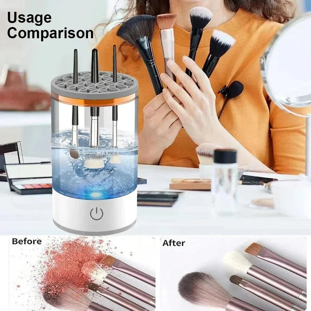 Electric Makeup Brush Cleaner & Quick Dry Spinner Tool