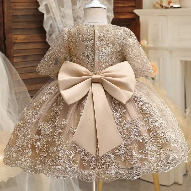 Toddler Girls Floral Embroidery Dress for Special Occasions