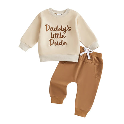 Embroidered Sweatshirt & Joggers Set for Toddler Boys