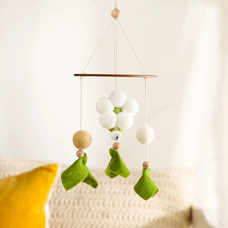 Baby Crib Mobile Rattles with Cartoon Bee for Nursery Decor