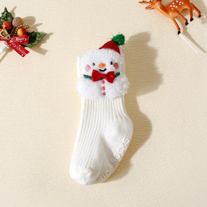 Christmas Baby Socks with Anti-Slip Design for Toddlers 0-3 Years