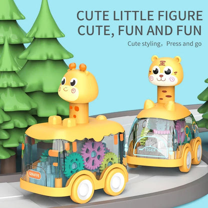Pull Back Inertial Toy Car for Kids with Animal Design