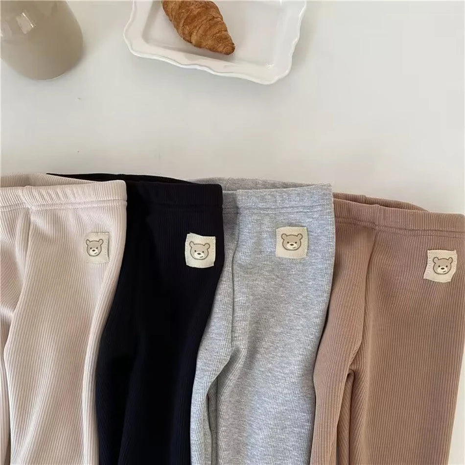 Children's Cartoon Warm Leggings with Feet for Cold Weather