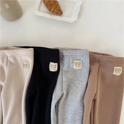 Children's Cartoon Warm Leggings with Feet for Cold Weather