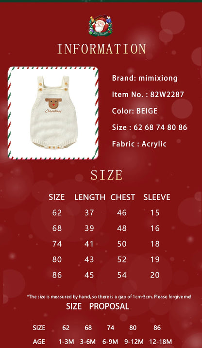 Sleeveless Knitted Baby Bodysuit for Newborns 0-18m