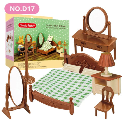 1:12 Miniature Forest Family Kitchen Set for Dollhouses
