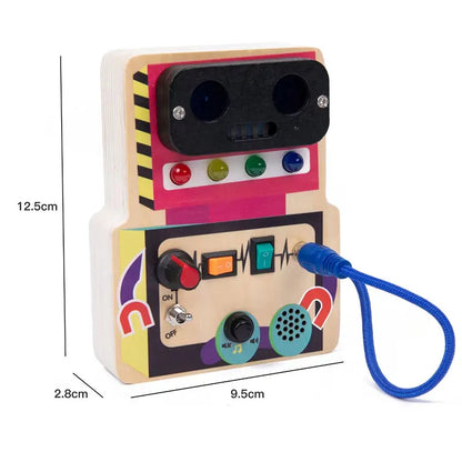 Montessori Busy Board for Children with LED Light Activities