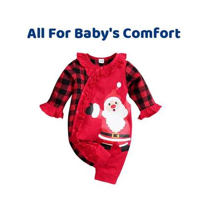 Santa Claus Print Baby Jumpsuit for Newborns and Toddlers