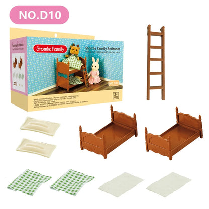 1:12 Miniature Forest Family Kitchen Set for Dollhouses