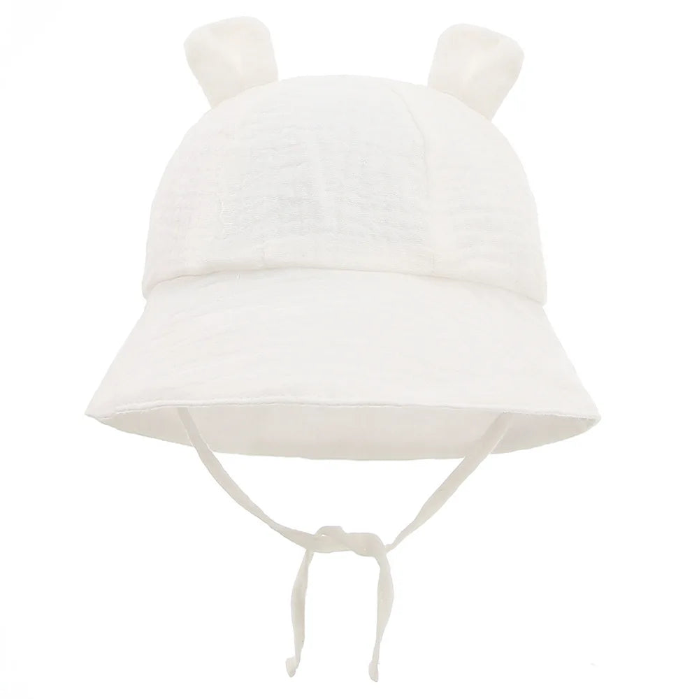 Soft Muslin Cotton Baby Sun Hat for 3-12 Months