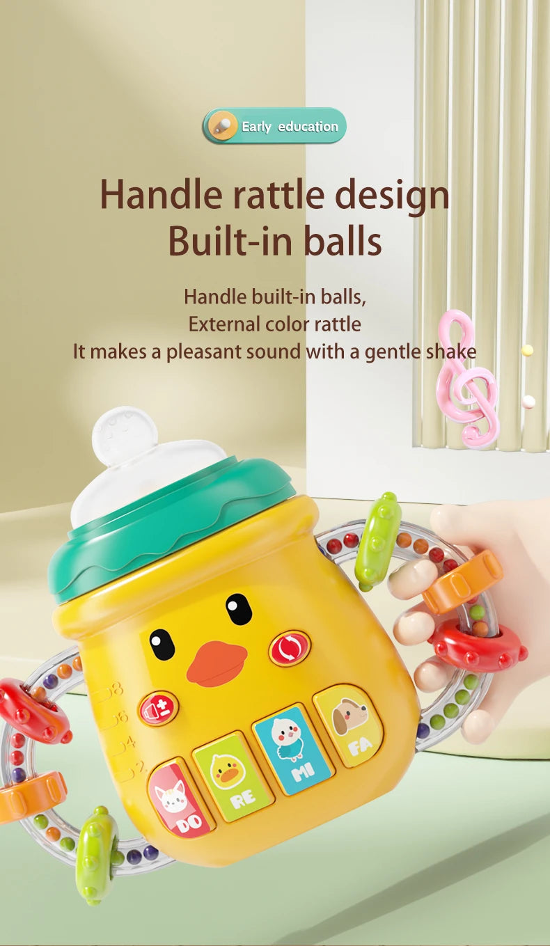 Musical Soothing Teether Rattle for Babies 0-12 Months