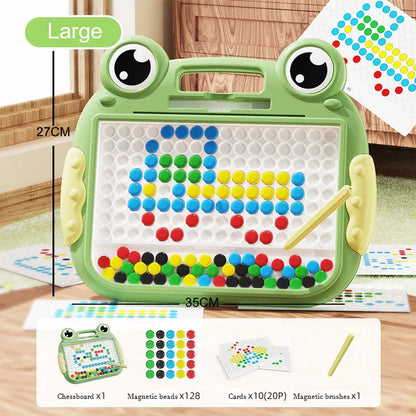 Large Magnetic Drawing Board with Beads and Pen for Kids