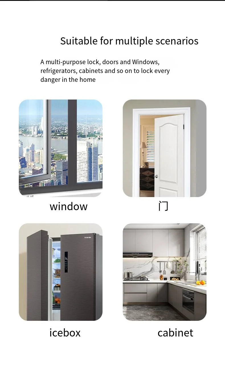 Adjustable Child Safety Locks for Windows and Doors