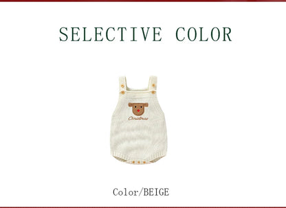 Sleeveless Knitted Baby Bodysuit for Newborns 0-18m