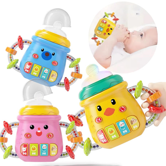 Musical Soothing Teether Rattle for Babies 0-12 Months