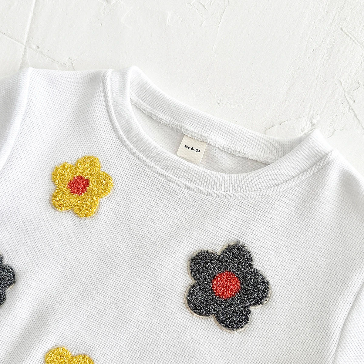 Floral Sweatshirt and Pants Set for Newborn Babies