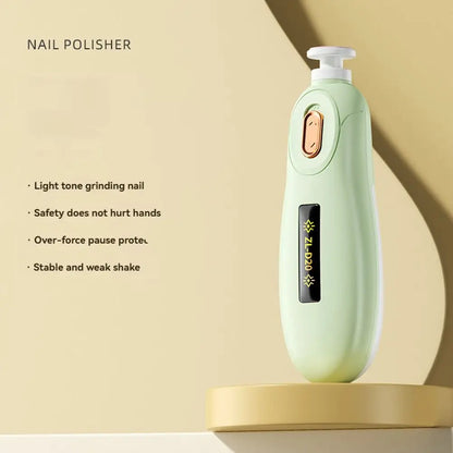 Electric Baby Nail Trimmer with 6 Grinding Heads for Infants