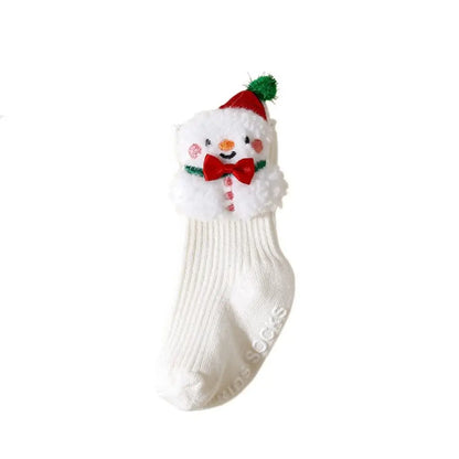 Christmas Baby Socks with Anti-Slip Design for Toddlers 0-3 Years