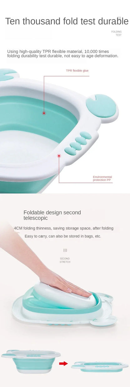 Foldable Baby Bath Tub for Travel - Lightweight & Compact