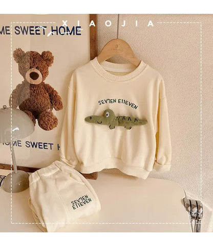 Dinosaur Hoodie and Pants Set for Toddler Boys & Girls