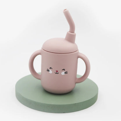 Ny tegneserie 120 ML Baby Silikon Sippy Cup BPA-fri bærbar oppbevaring Snack Container Mate Cup Lekkasikker treningskopp