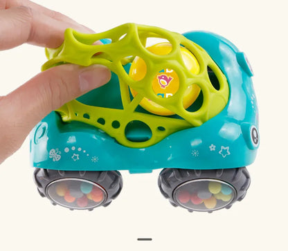 Soft Rubber Push and Go Cars for Infants 6-12 Months