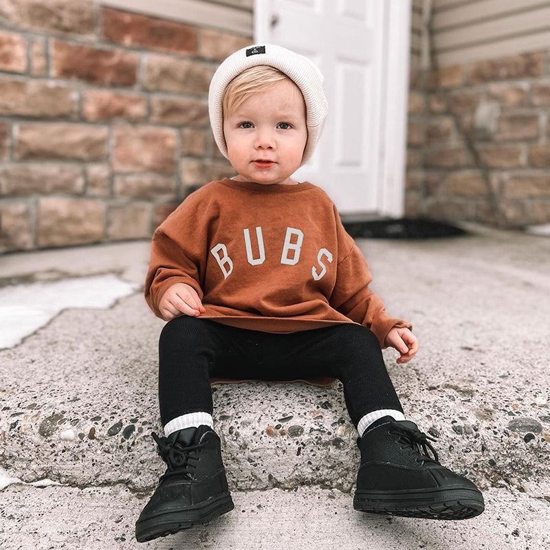 Toddler Letter Print Long Sleeve Top and Pants Set