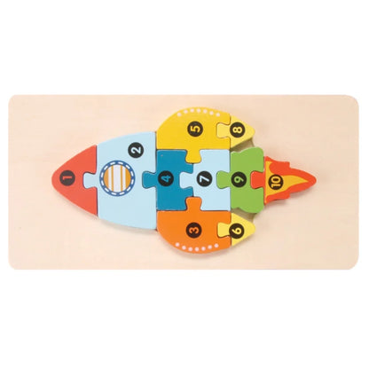 Wooden Standing Puzzle for Young Children and Babies
