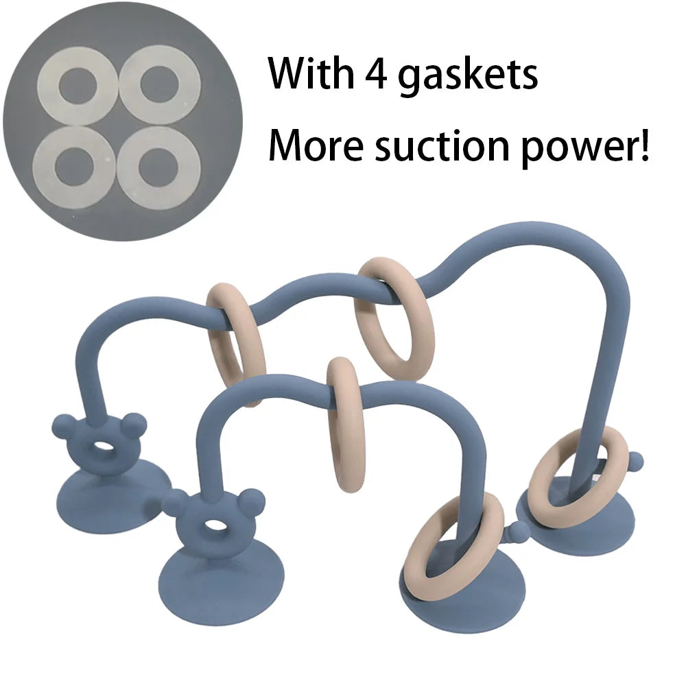 Silicone Bead Tabletop Toy for Baby Learning and Play