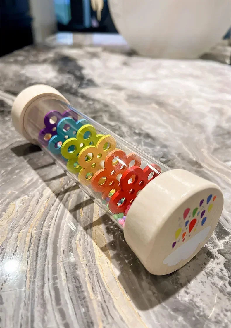 Wooden Rain Sound Pipe Toy for Early Educational Play