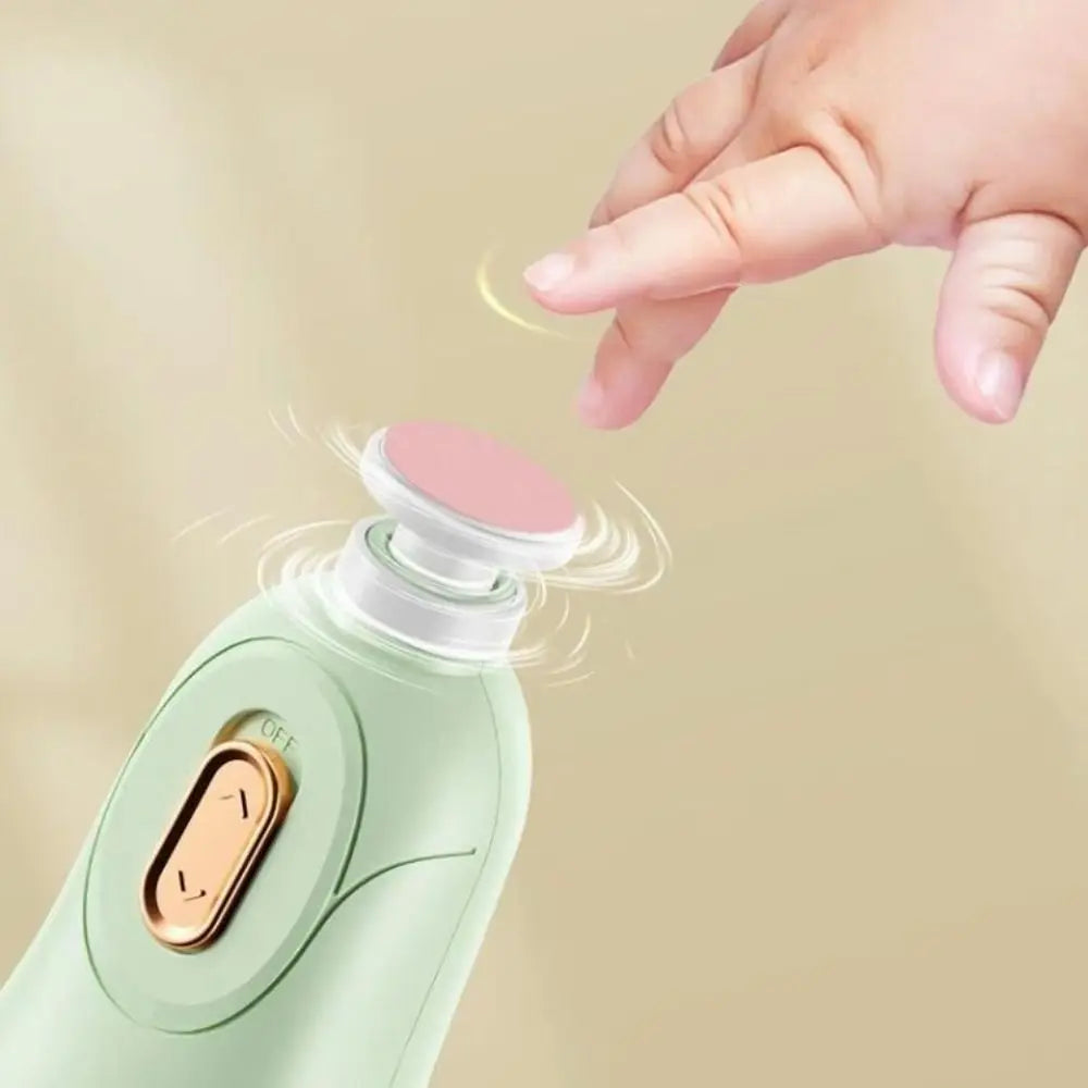 Electric Baby Nail Trimmer with 6 Grinding Heads for Infants